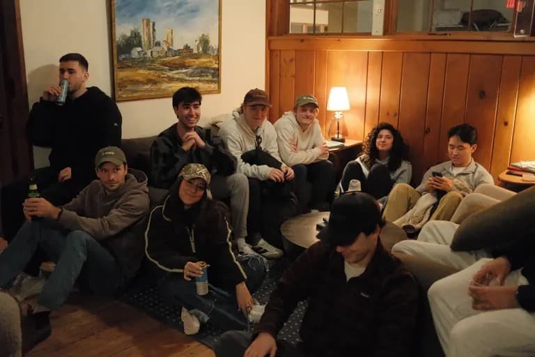Warp team hanging out together